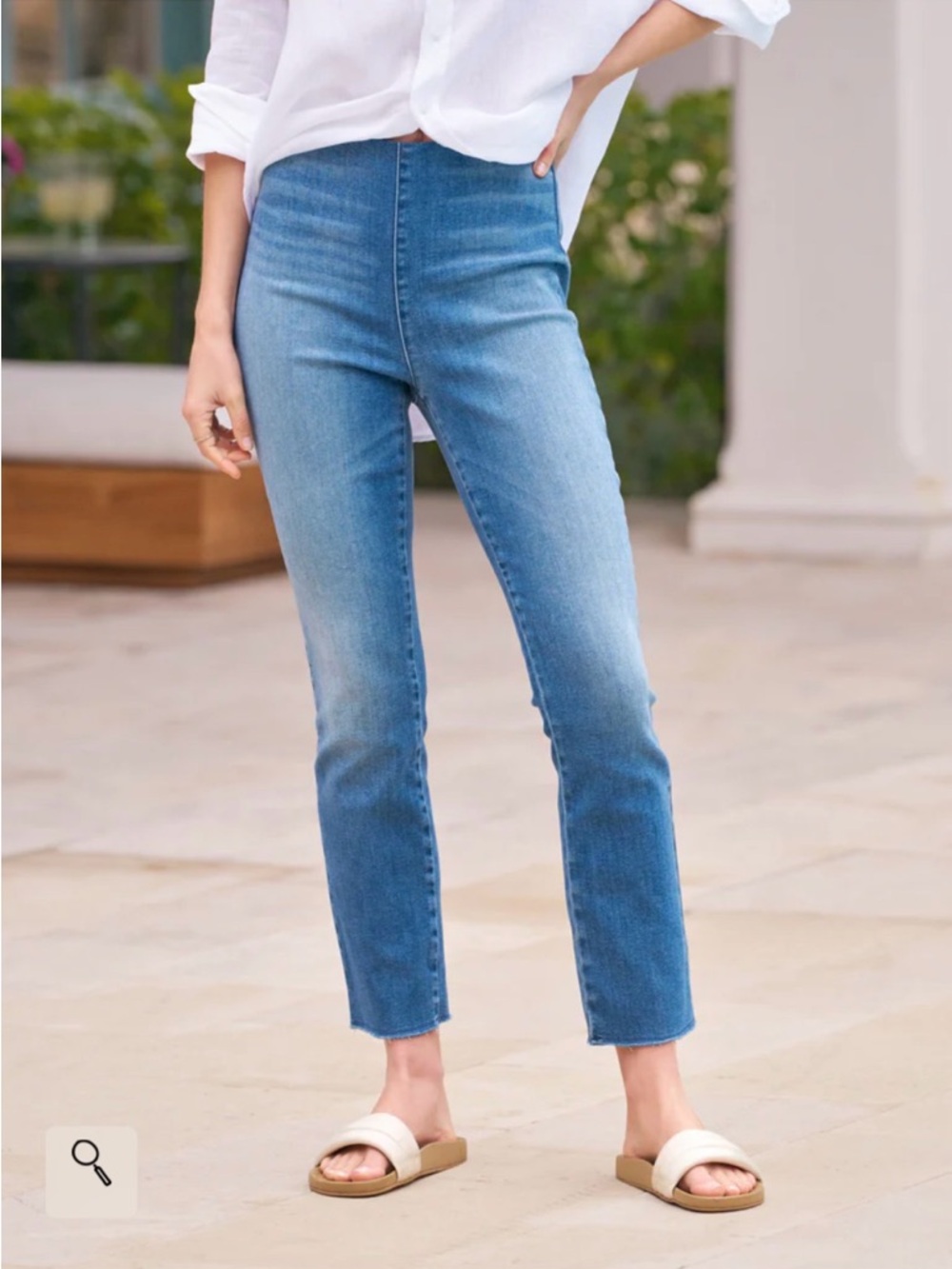 Frank & Eileen Pull On Illusion Cropped Jeans 24